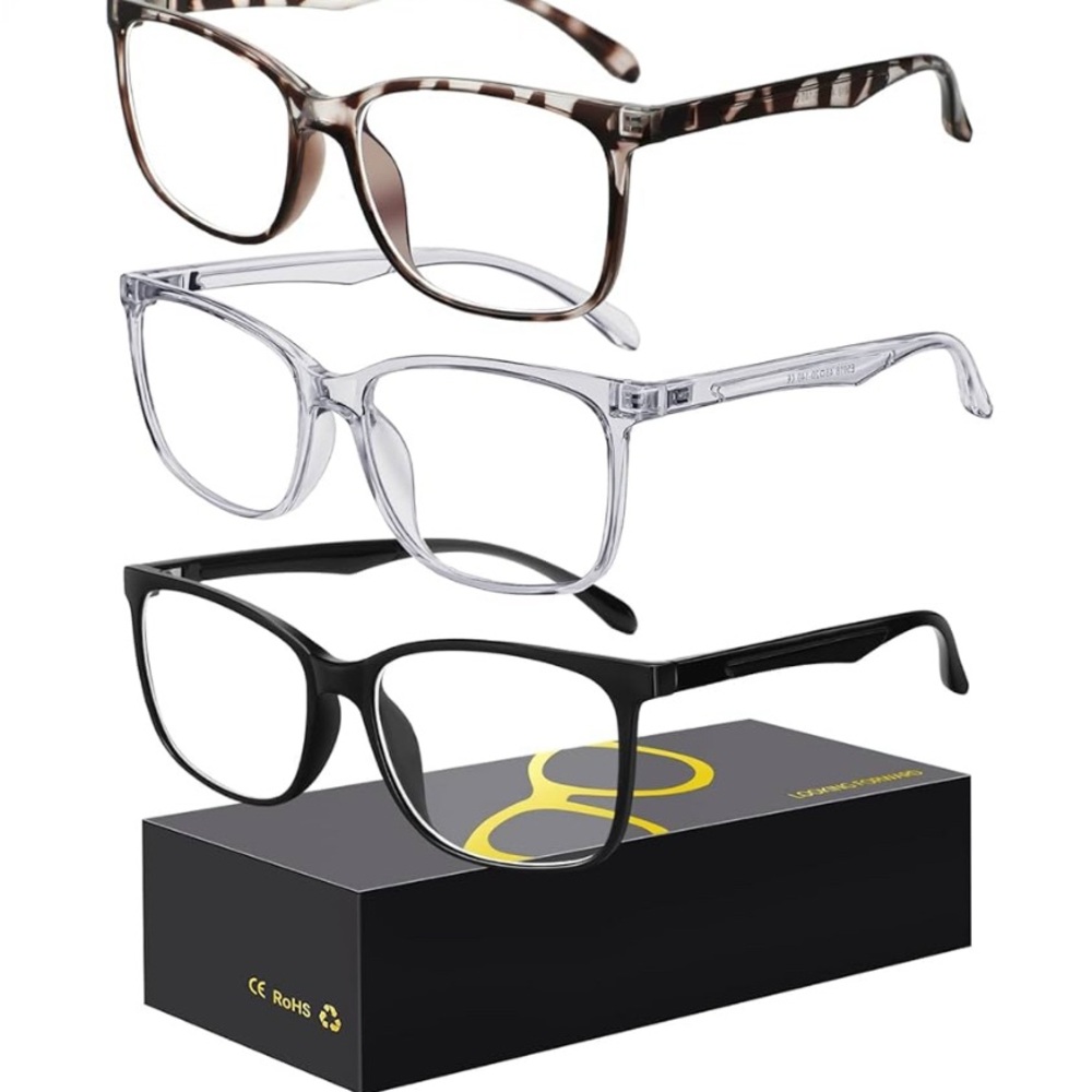 Stylish Eyeglasses Set - Brown, Clear, Black
